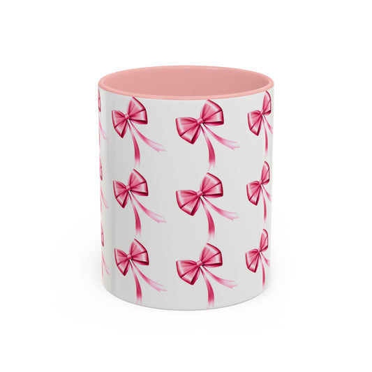Coquette Lana Del Rey Aesthetic Pink Bow - Accent Coffee Mug, 11oz