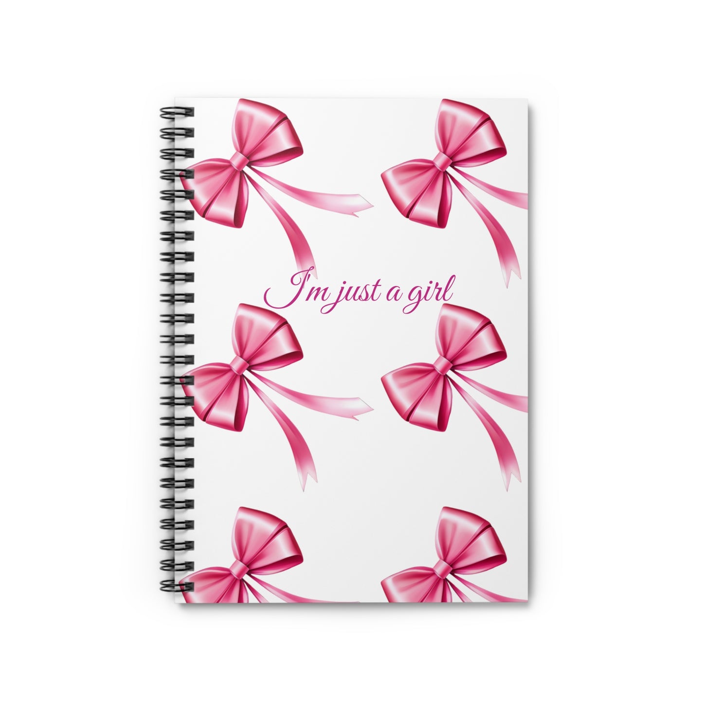 Coquette Journal Lana Del Rey Aesthetic Lined Paper Floral Print Journal Pink Bow Aesthetic Spiral Journal - Ruled Line