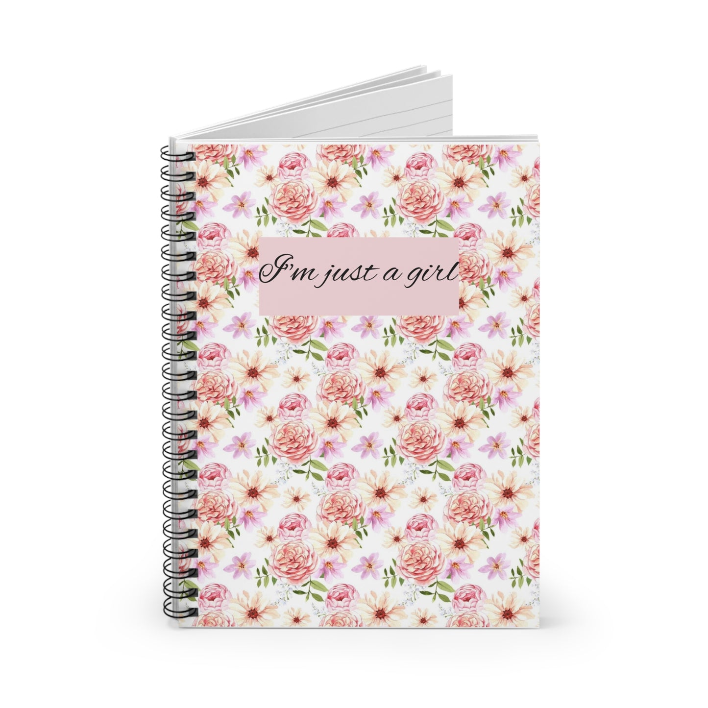 Coquette Journal Lana Del Rey Aesthetic Lined Paper Floral Print Journal Pink Bow Aesthetic Vintage Aesthetic Journal - Spiral Notebook