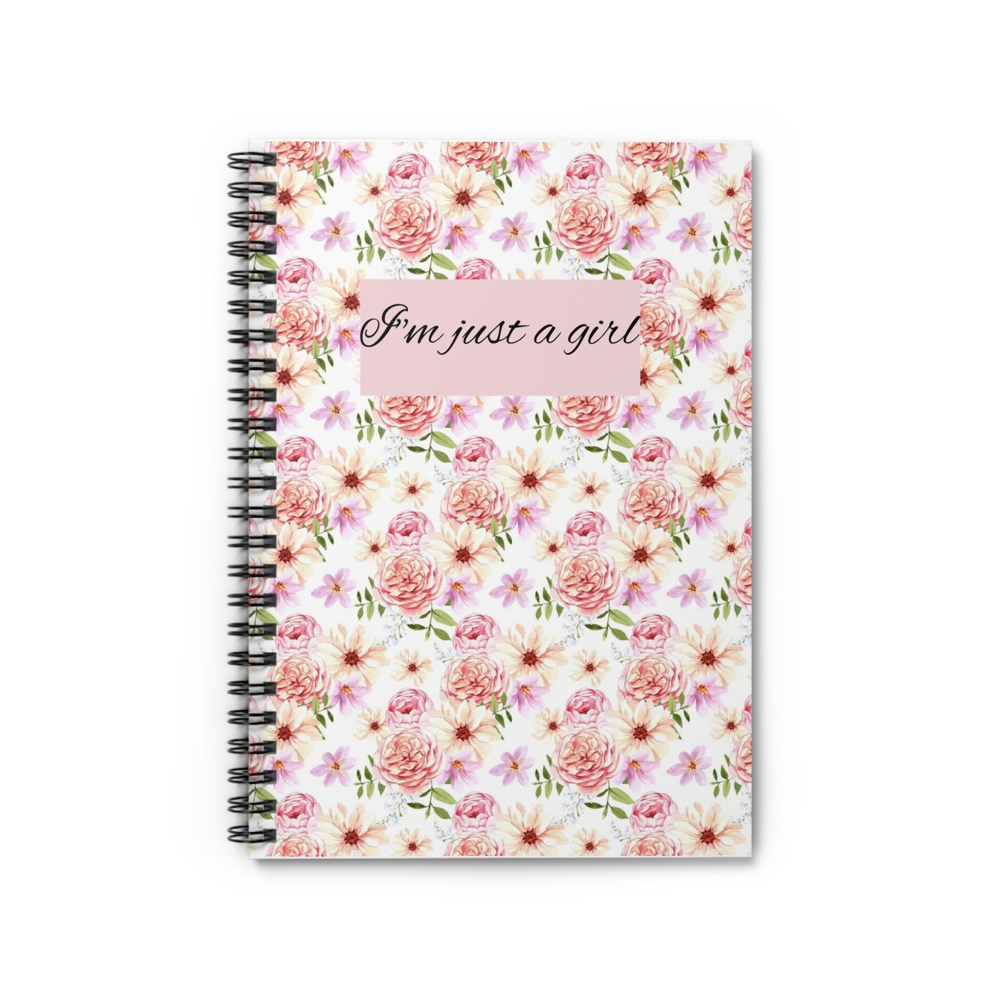Coquette Journal Lana Del Rey Aesthetic Lined Paper Floral Print Journal Pink Bow Aesthetic Vintage Aesthetic Journal - Spiral Notebook