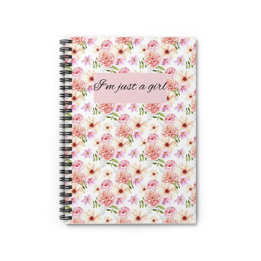 Coquette Journal Lana Del Rey Aesthetic Lined Paper Floral Print Journal Pink Bow Aesthetic Vintage Aesthetic Journal - Spiral Notebook
