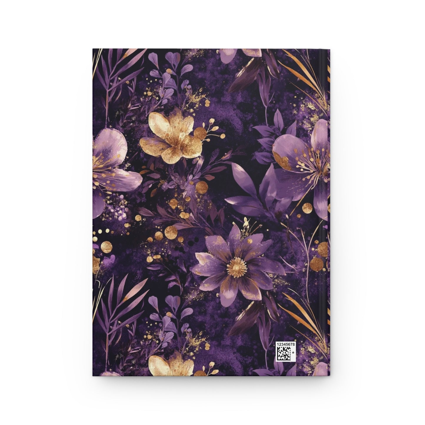 My Peace Is Non-Negotiable Hardcover Journal — Purple Floral Inspirational Notebook